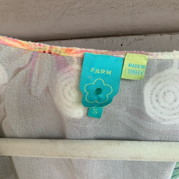 Farm Rio x Anthropologie Dahlia Boho White Chiffon Floral Maxi Dress Size S - Picture 3 of 15